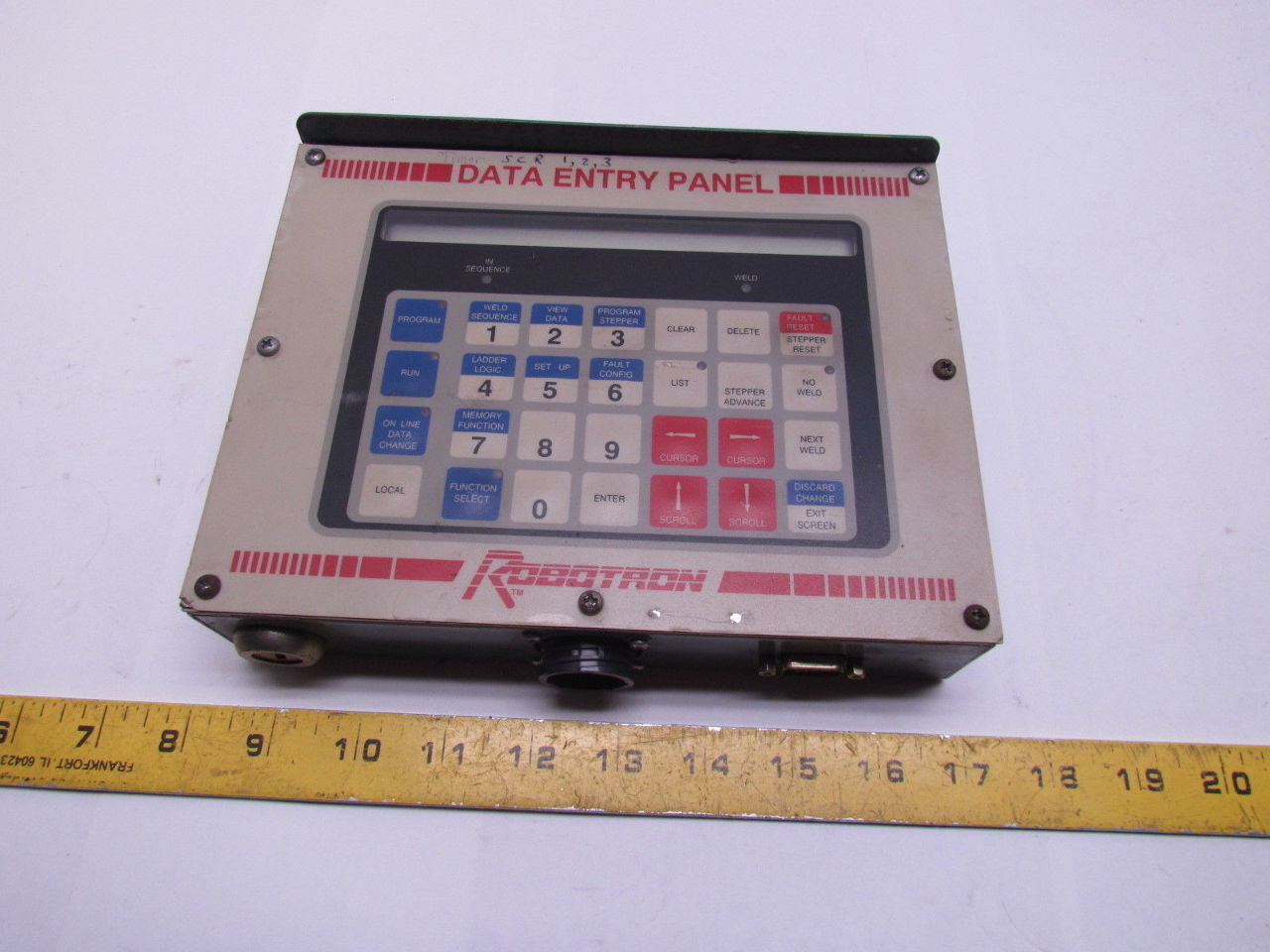 Robotron 503-4-0328-02 Rev 3 Data Entry Panel No Key