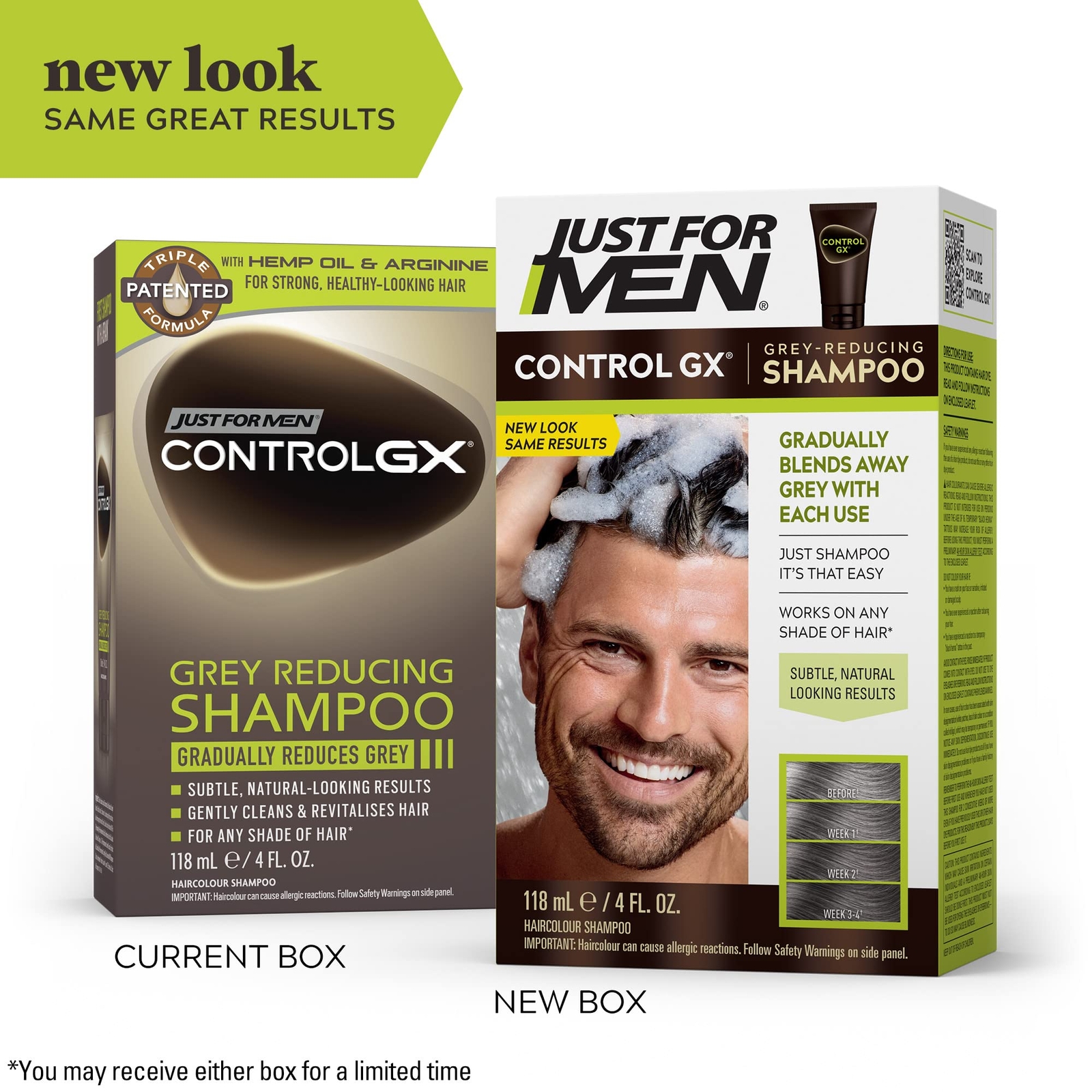 Just For Men Control GX Grey Reducing Shampoo Gradually Colors Hair 4 Ounce