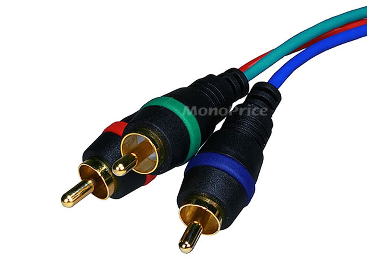 Monoprice 6ft VGA to 3 RCA Component Video Cable (HD15 - 3-RCA)