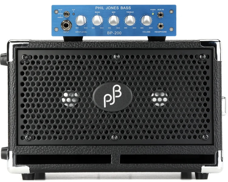 Phil Jones Bass BP-200 200-watt Bass Amplifier Head with Black 2 x 5-inch