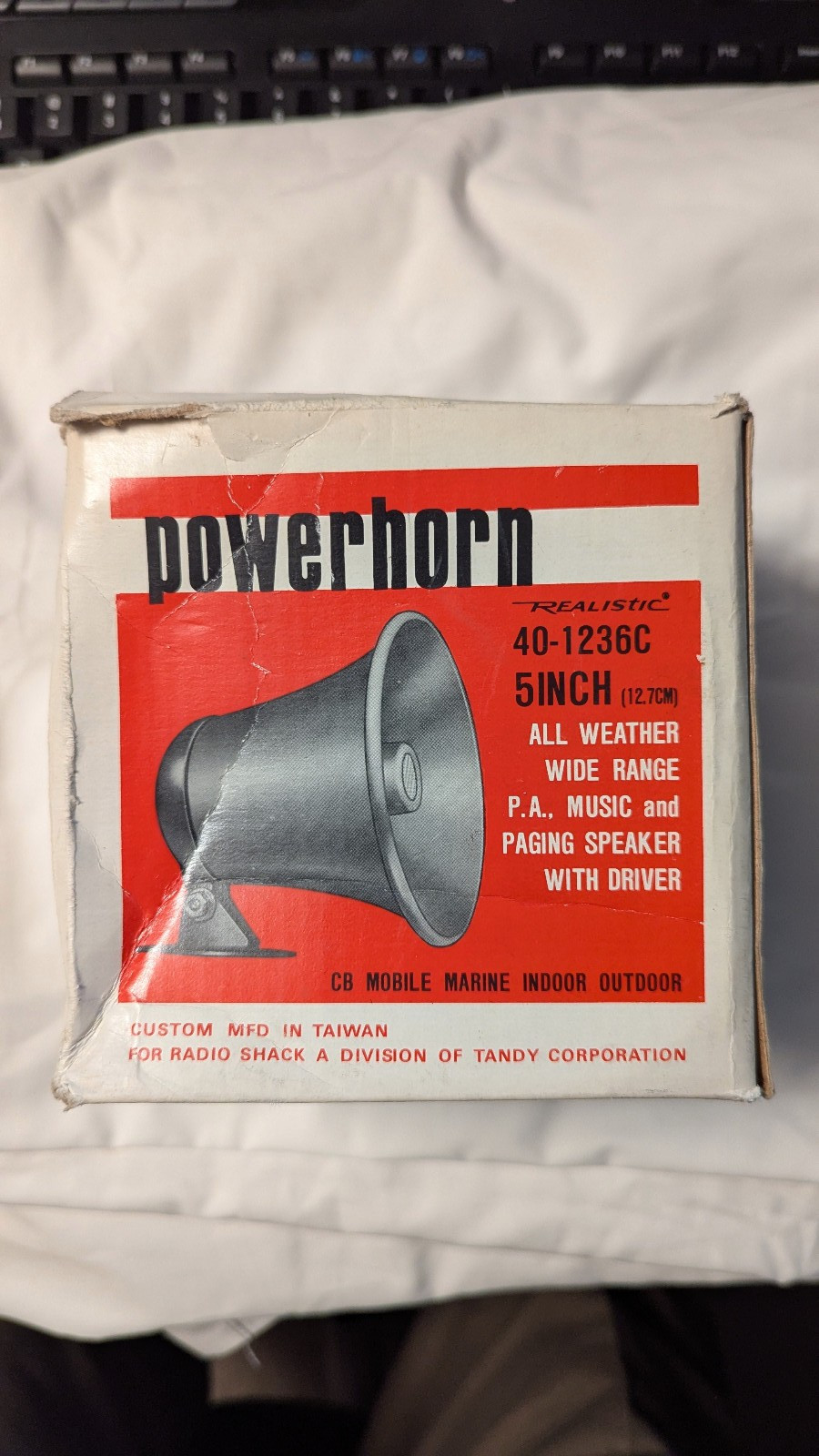 Realistic 40-1236 PowerHorn 5 inch 8 watt 8 ohm All Weather Music Paging Speaker