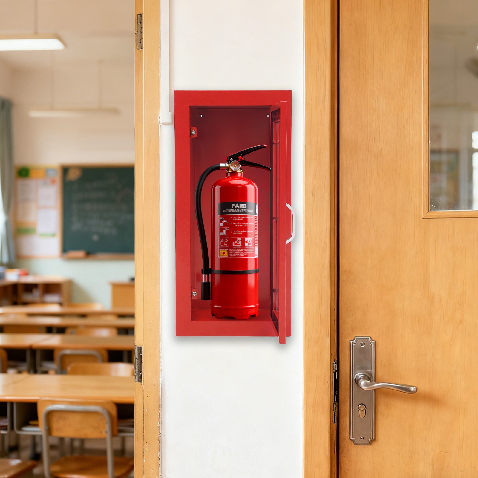 Semi Recessed Fire Extinguisher Cabinet Extinguisher Wall Cabinet Fire Extinguis