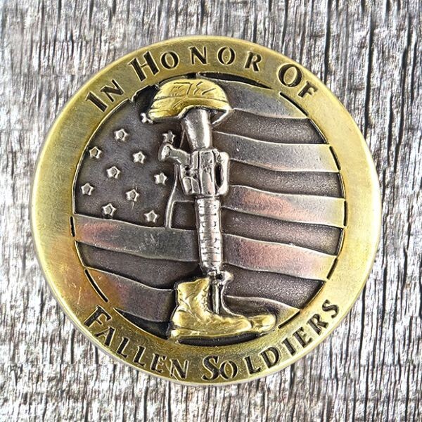 MILITARY CONCHOS IN HONOR OF FALLEN SOLDIERS CON963-B-FS-GLD