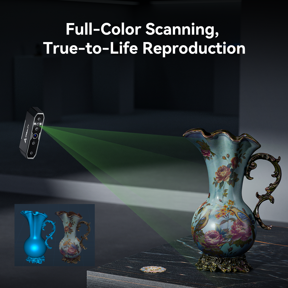Creality 3D Scanner CR-Scan Otter 0.02mm Accuracy Scan for Black/Metal Objects