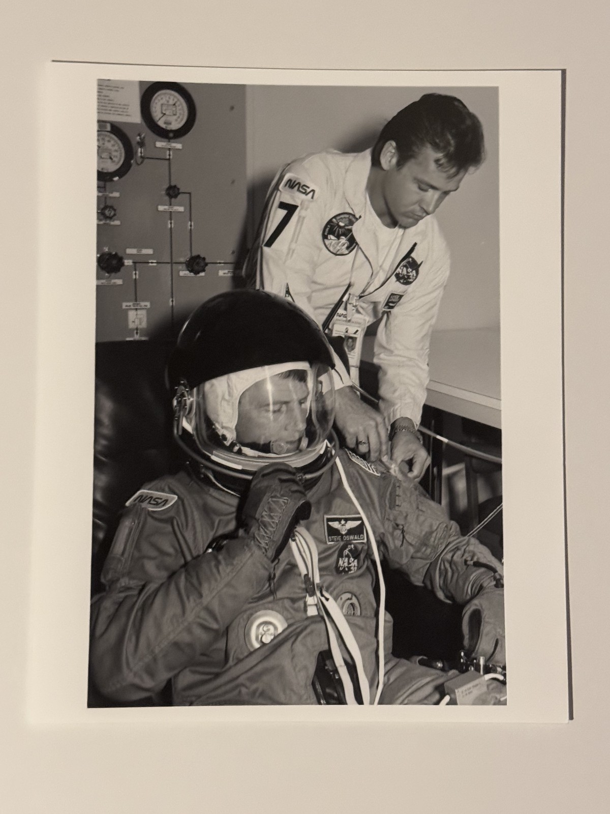 NASA STS-56 Pilot Stephen Oswald Suit Checkout Press Photo