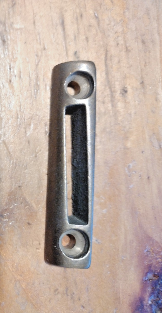 Right Hand Bronze Metal Casement Window Sash Lock Keeper Catch 1-11/16" Centers