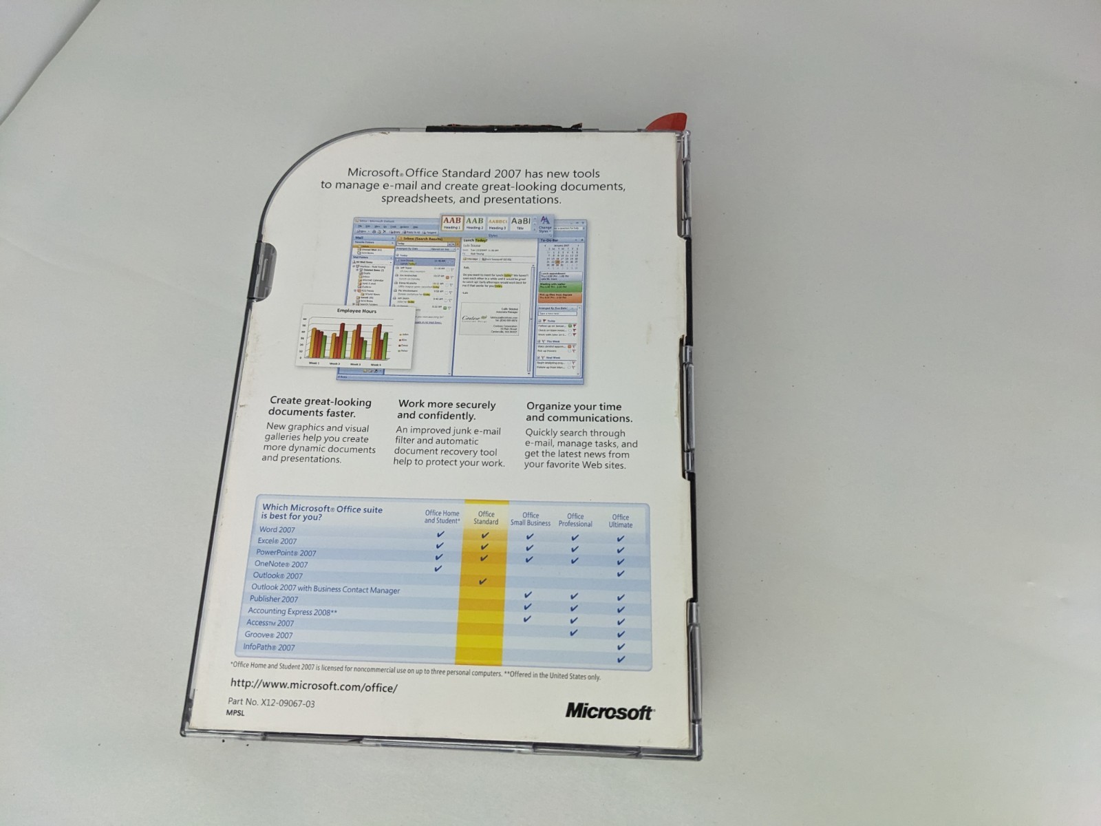 MICROSOFT OFFICE Standard Edition 2007 UPGRADE w/ Key number