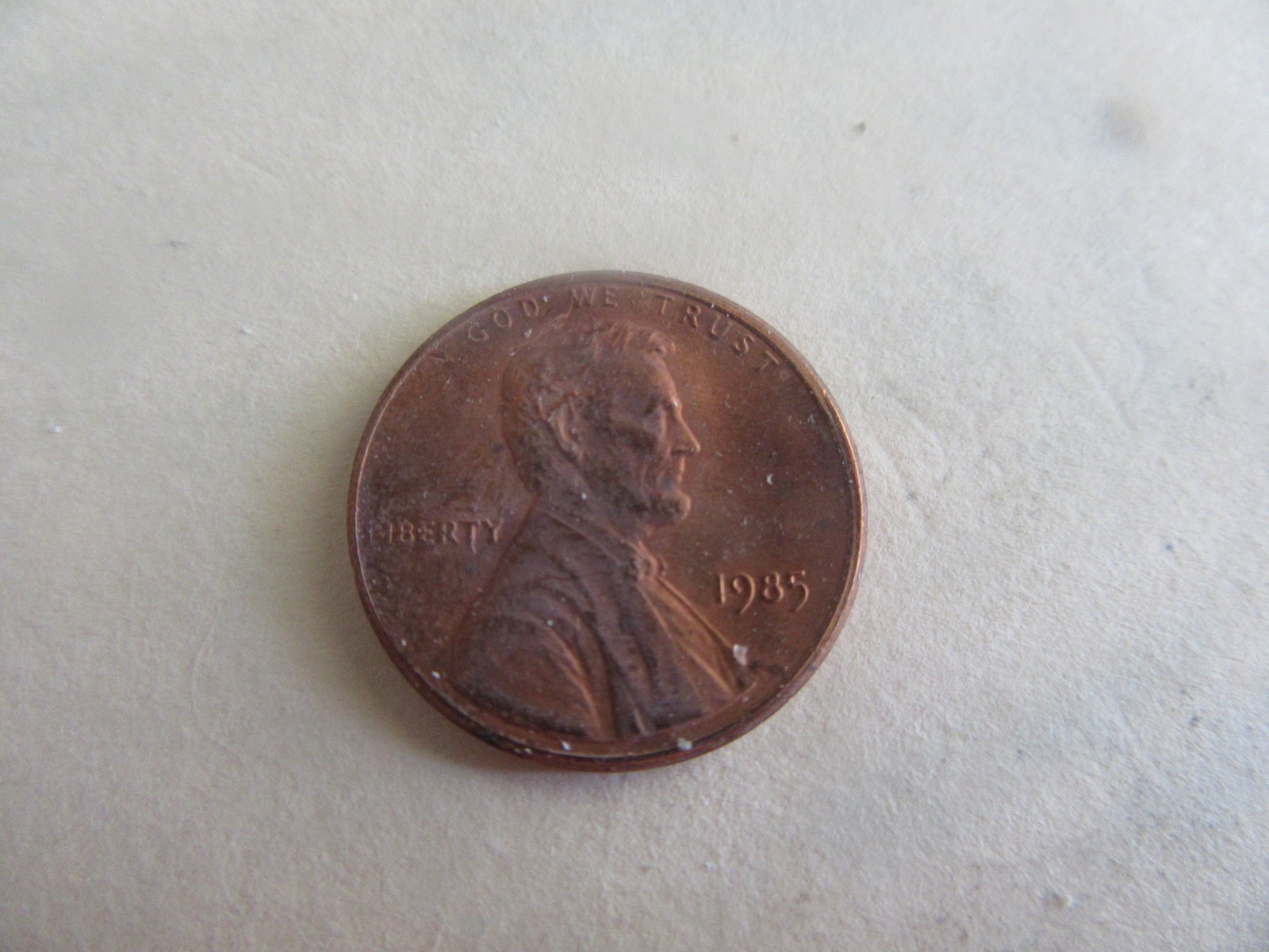 1985-P Lincoln Memorial Cent Dieshift Error Coin In Unc. Condition