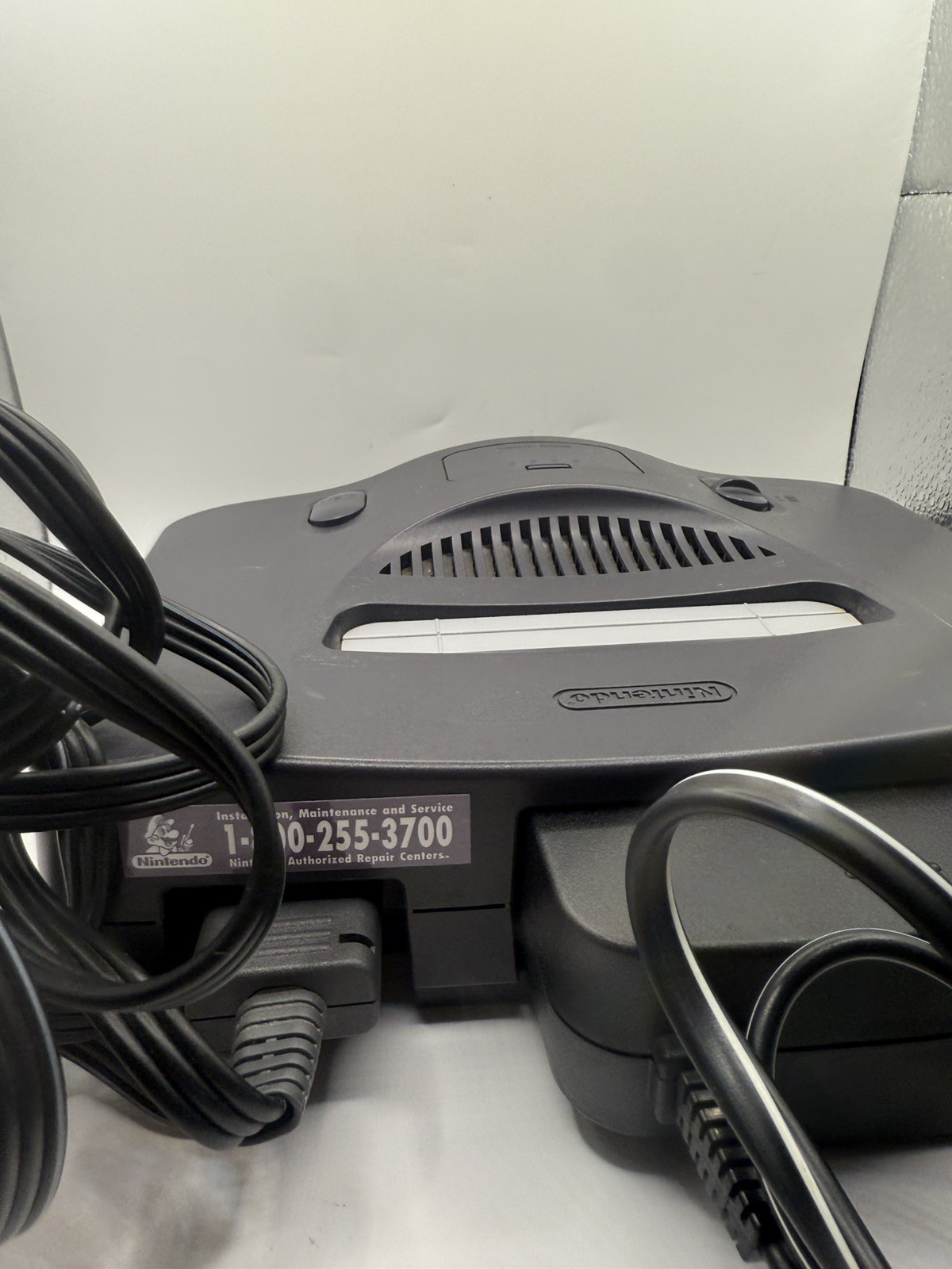 Nintendo 64 N64 Gray Console Bundle with Two Controller & Cords Authentic Tested
