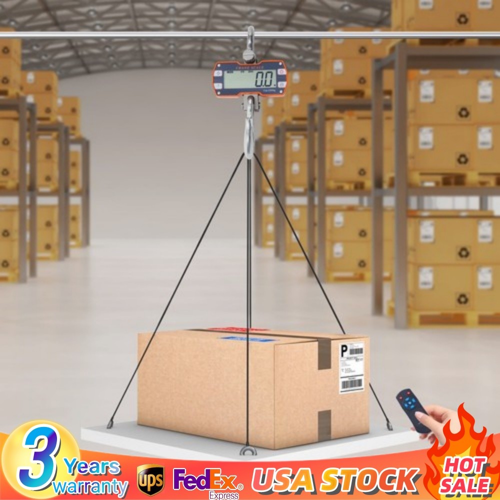 2Ton/4409lbs Digital Hanging Scale w/ Remote,Heavy Duty Industrial Crane Scale