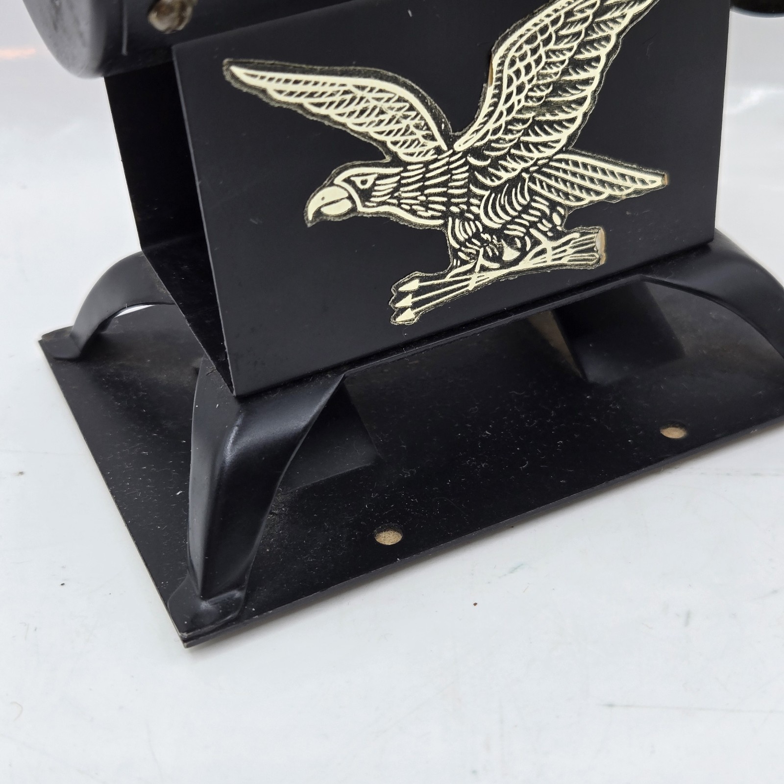 VTG Retro Metal Black Golden Eagle/ Antique Style Desktop Pencil Sharpener Tilso