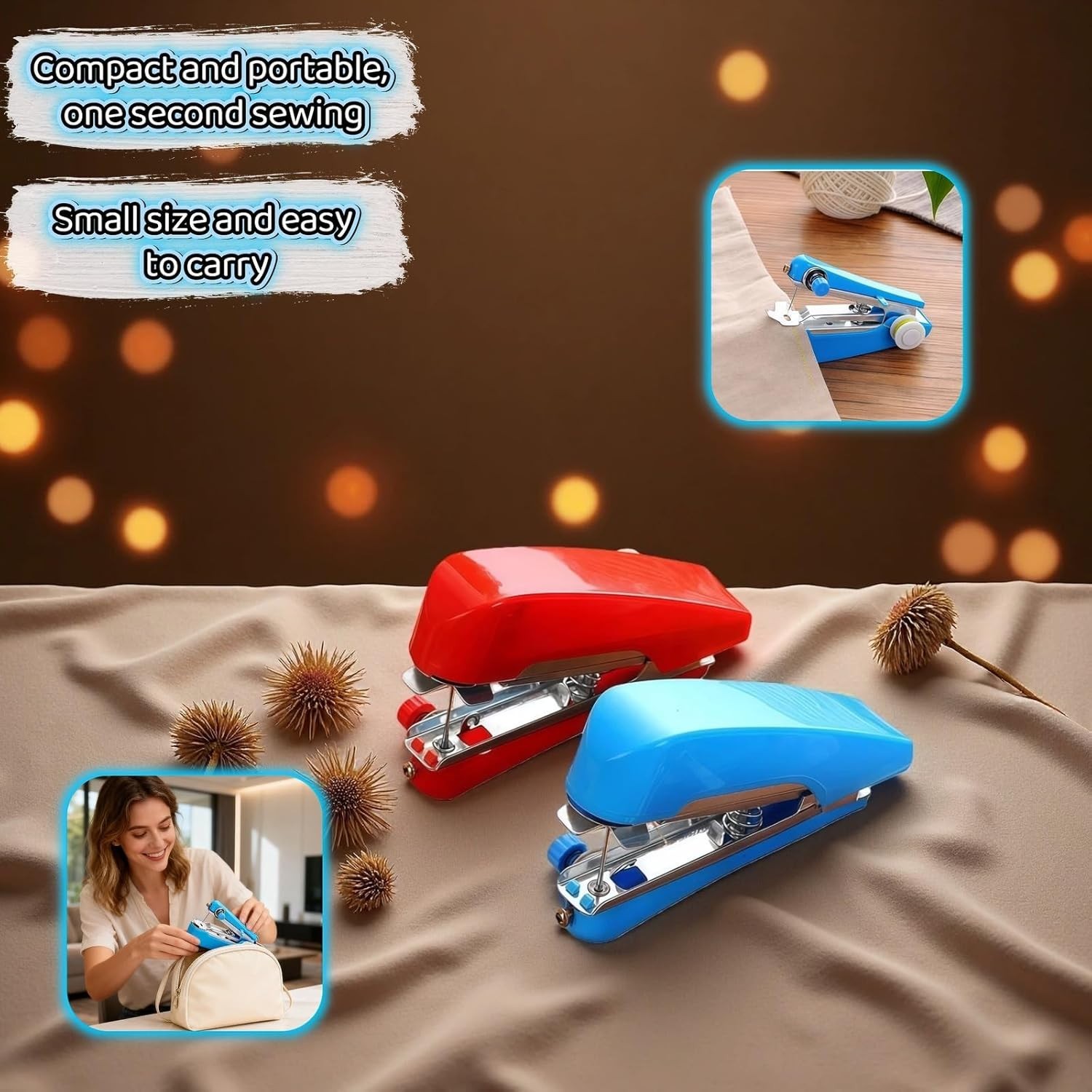 Adjustable Handheld Sewing Machine - Perfect for All Fabrics and Easy Repairs
