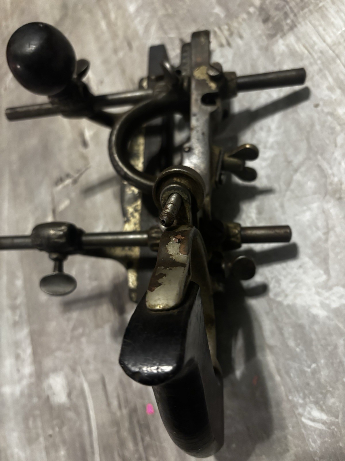 This is a vintage Stanley No. 45 combination plane. It is a woodworking