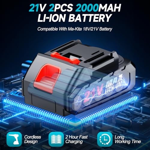 Cordless Rivet Gun Battery Powered, Automatic Electric Blue, Battery Powered