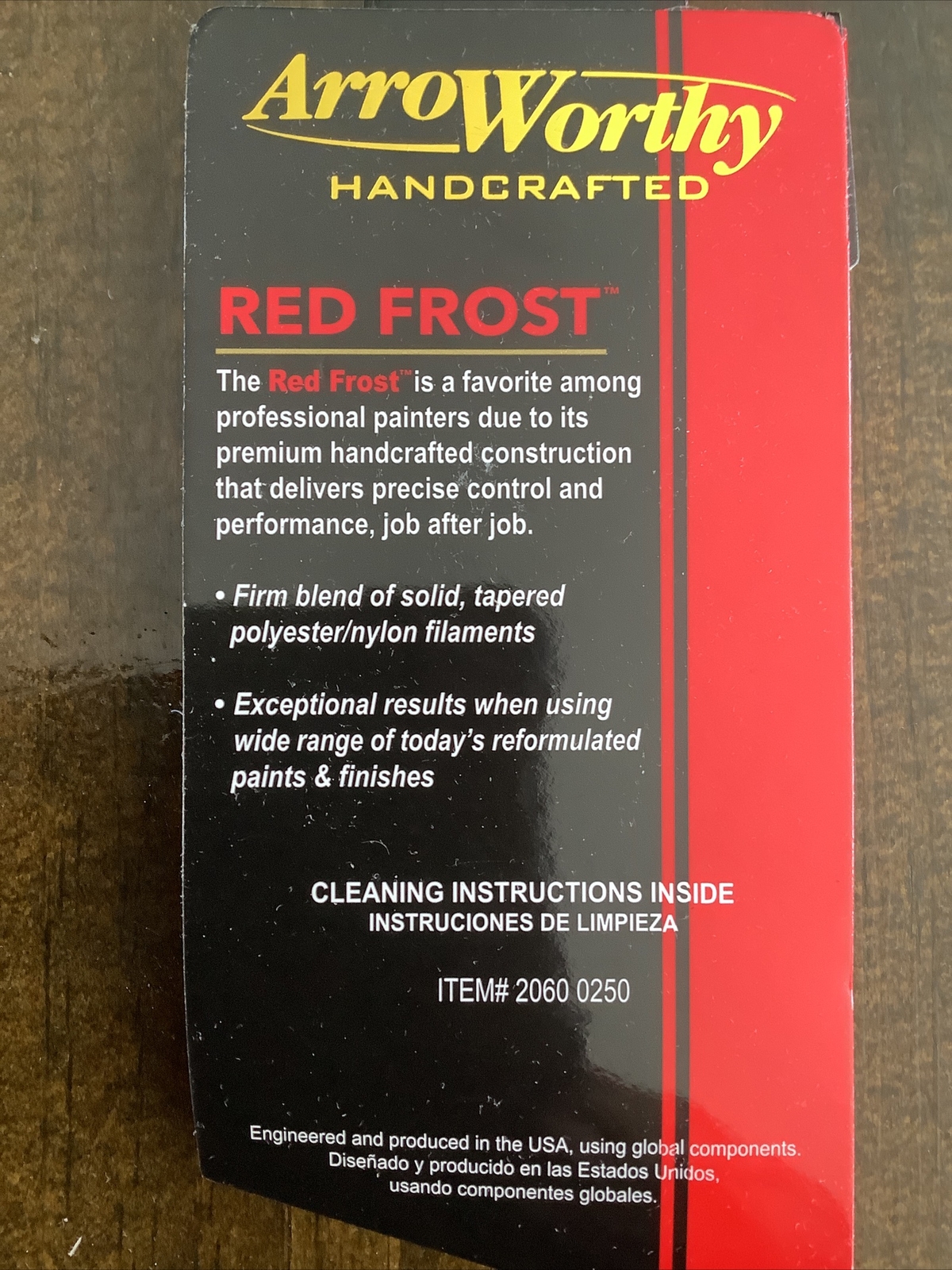 ArroWorthy Red Frost Nylon/Polyestor Angle Sash Paint Brush 2-1/2" New