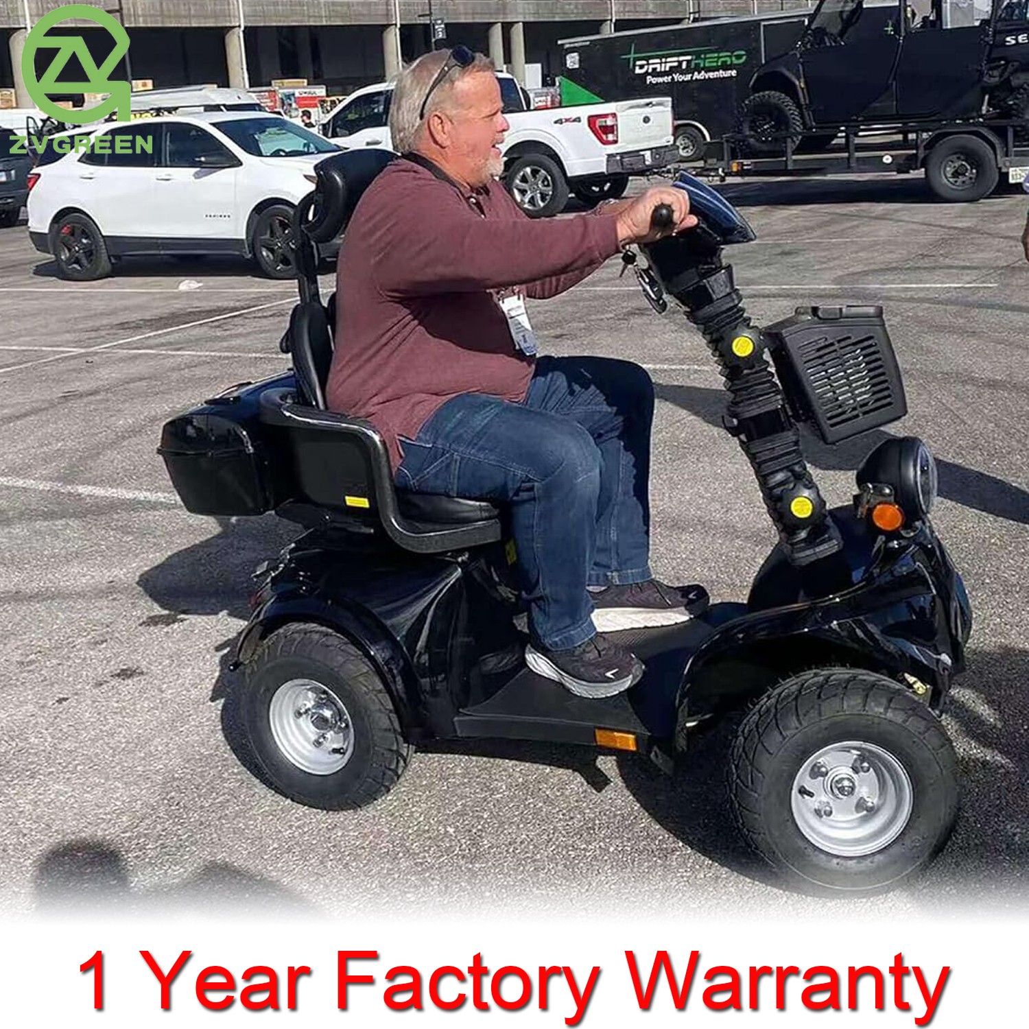 1000W Heavy Duty Mobility Scooters for Seniors 500lbs 31 miles 60V/20Ah