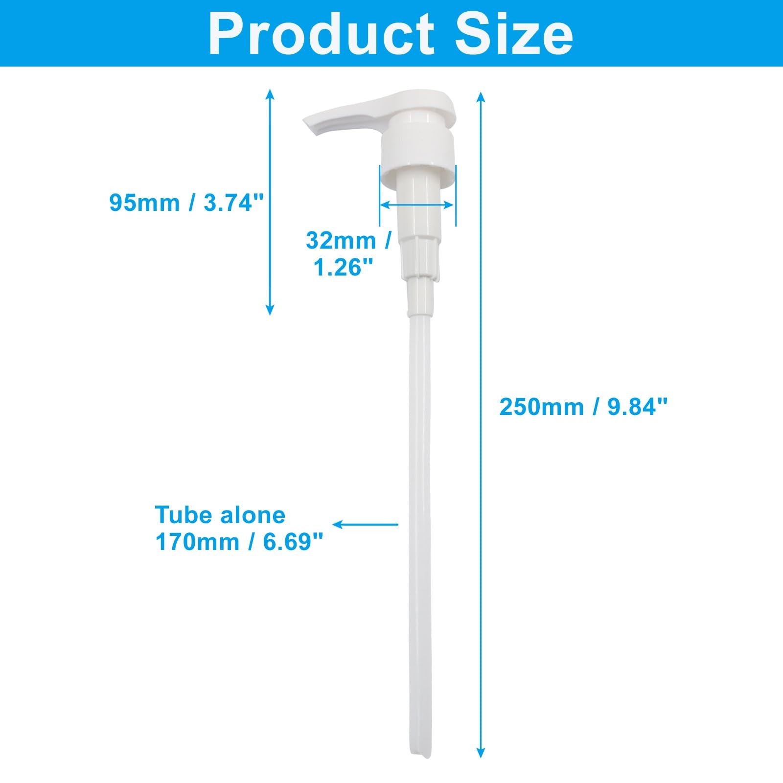 2 Pack Universal Bottle Replacement Pump for 1L Shampoo Conditioner Bottles