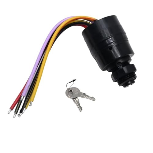 Ignition Switch, Boat Push to Choke 6 Wire Base Ignition Key Switch