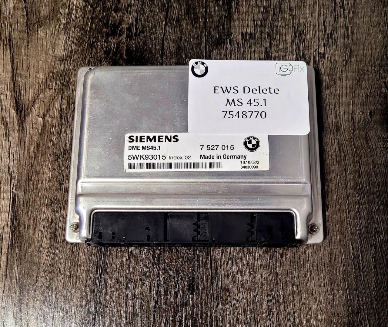 BMW MS45.1 SIEMENS DME E46 E83 E60 IMMO OFF EWS DELETE PLUG  & PLAY WHOLE UNIT