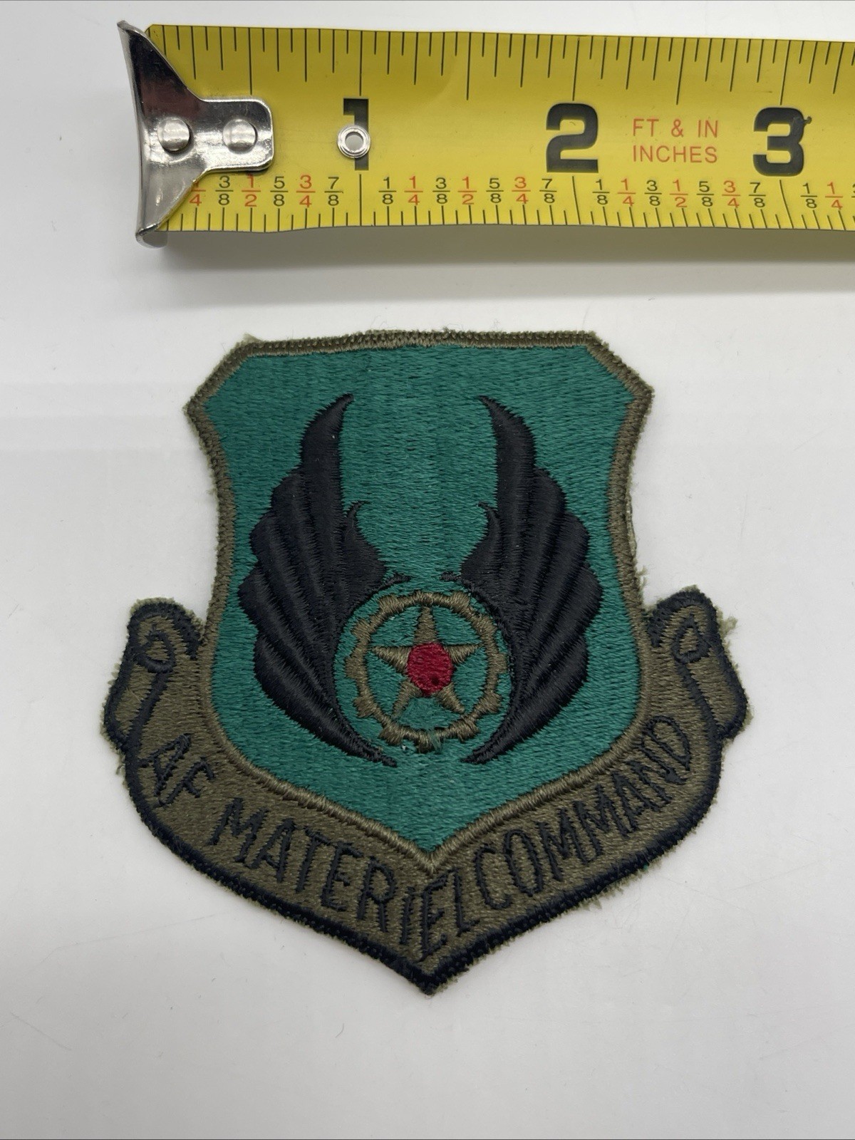 U.S. Military USAF AF MATERIAL COMMAND Patch Insignia Cut Edge Subdued Iron