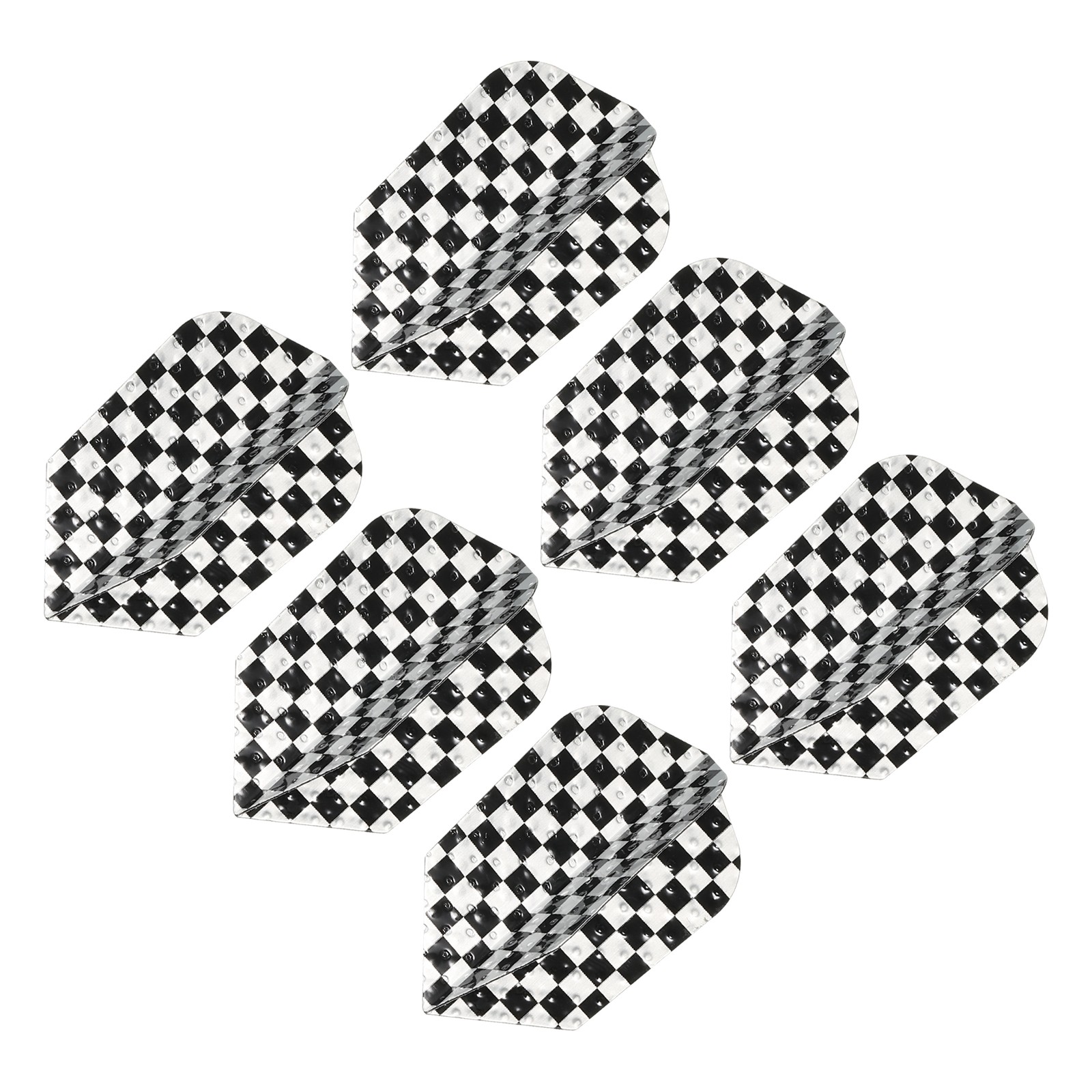 6 Pack Slim Dart Flights Aluminum Foil Dart Accessories Black Silver