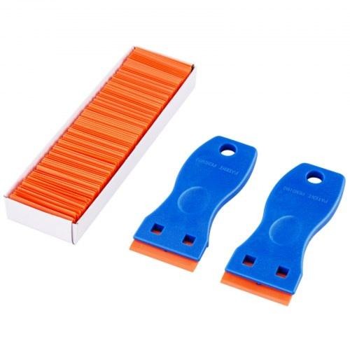 Plastic Razor Blade Scraper 2PCS Scraper Tool 120PCS POM Plastic Blades