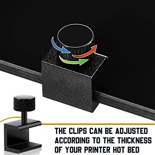 8 Pieces 3D Printer Glass Bed Clips Clamps Adjustable Fixed Clips for Ender