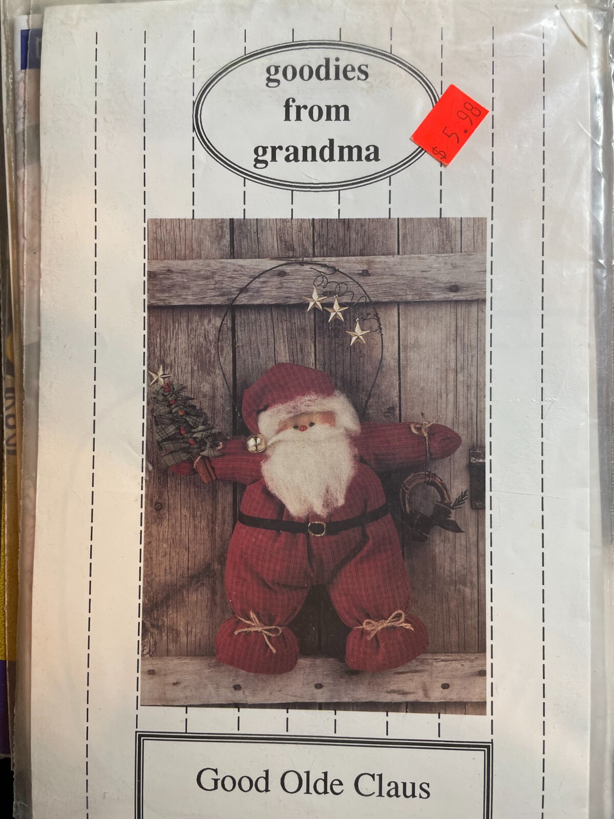 Goodies From Grandma "Good Olde Claus" Santa Sewing Pattern Cut