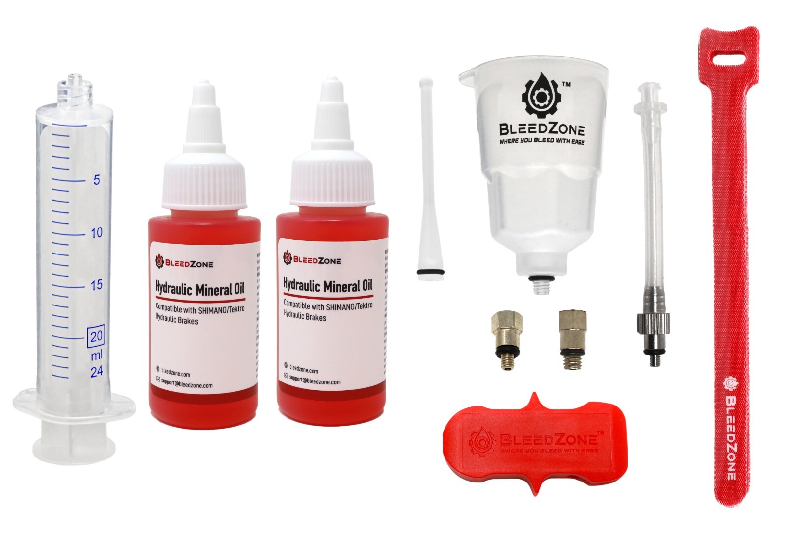 Bleed Kit for Zoom Hydraulic Brakes with Mineral Oil and Funnel - Pick Your Kit!