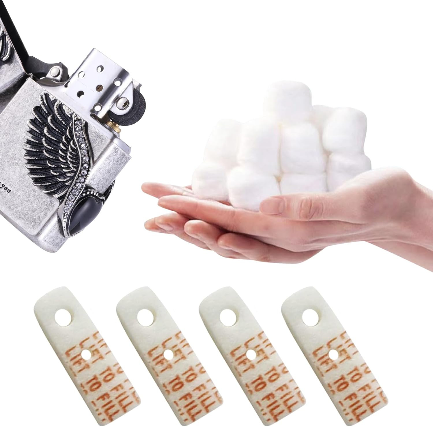 Wick and Cotton Replacement, Wick Replacement, Lighter Replacement Repair Kit, U