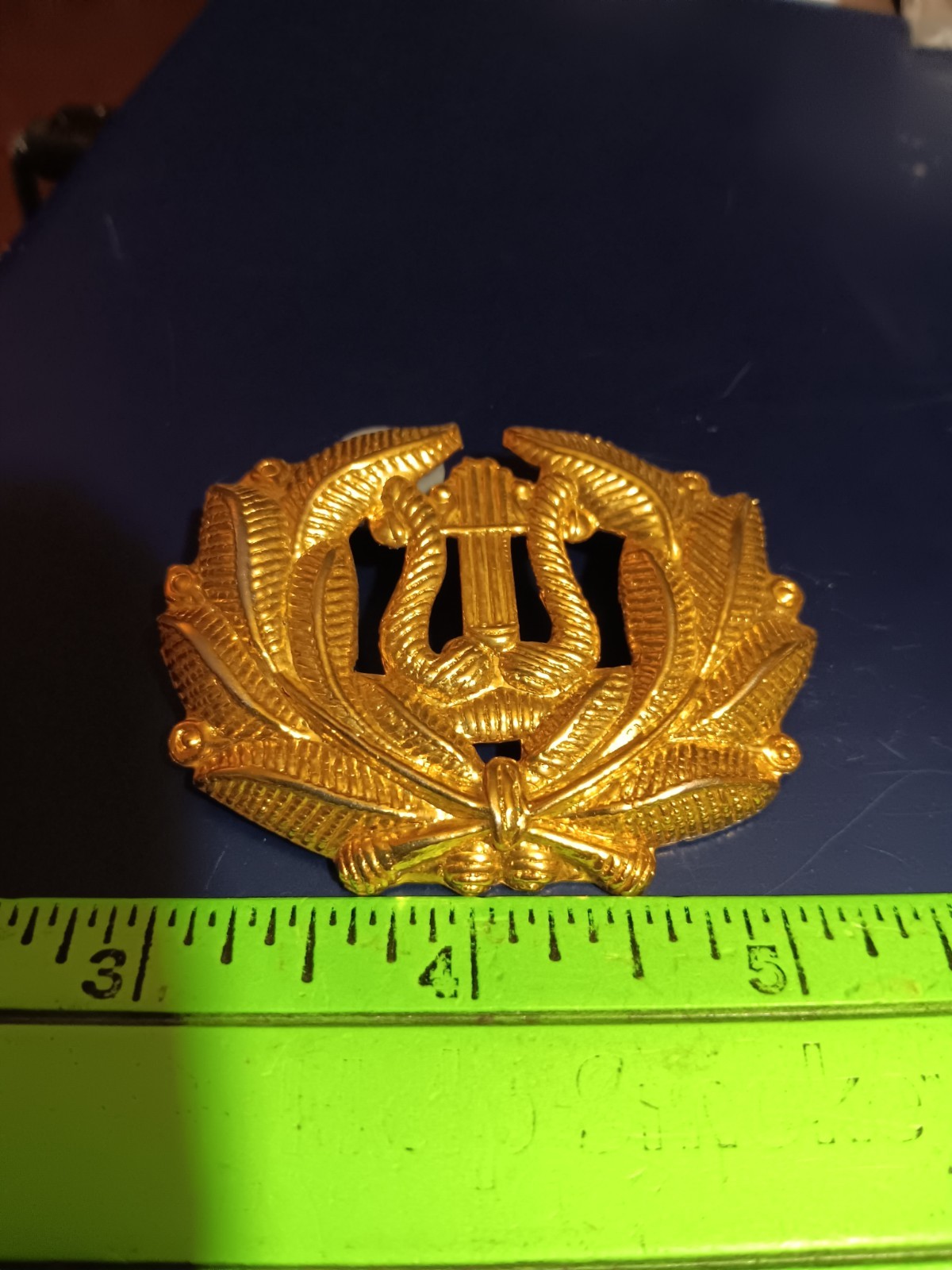 Vintage US Army Musician Cap Hat Badge Military Insignia (26-264)