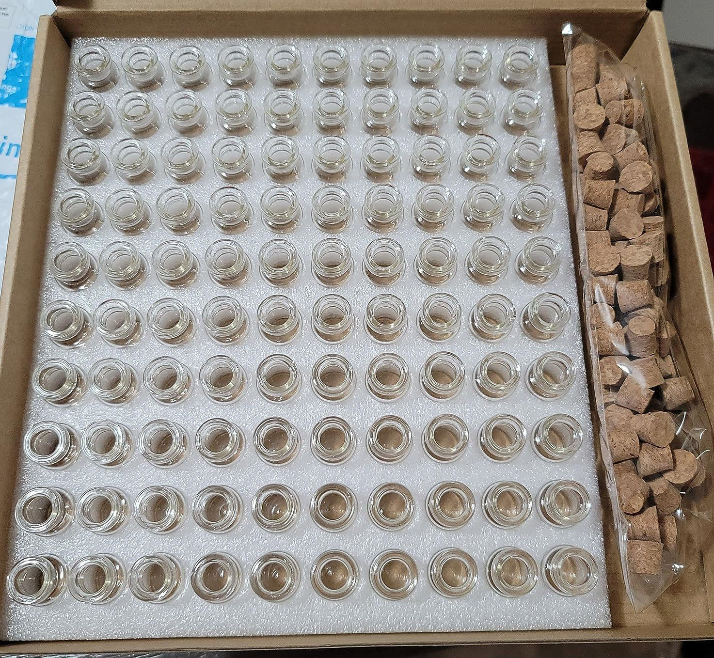 100Pcs Tiny Jars with Corks 3Ml Cute Little Bottles Cork Stoppers Small Clear Gl