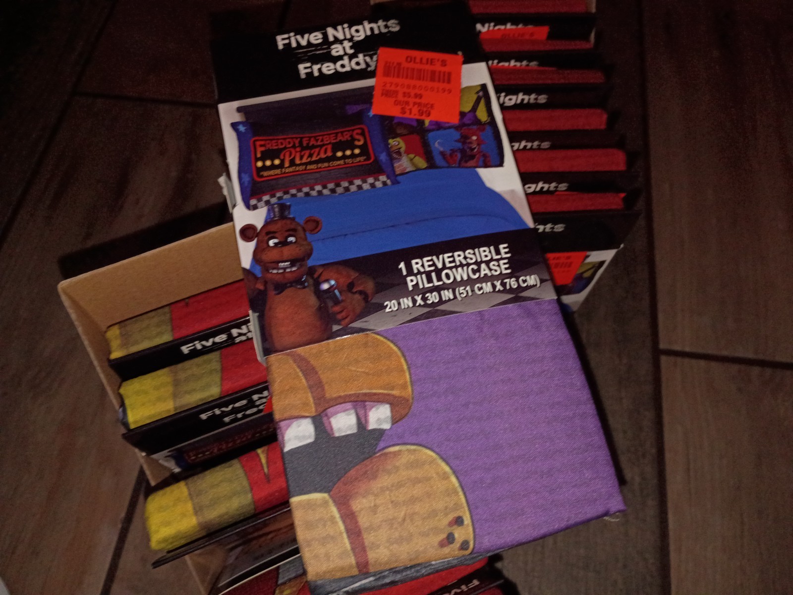 NEW FNAF Reversible Pillow Case Five Nights At Freddie’s  20x30in FREE SHIPPING!