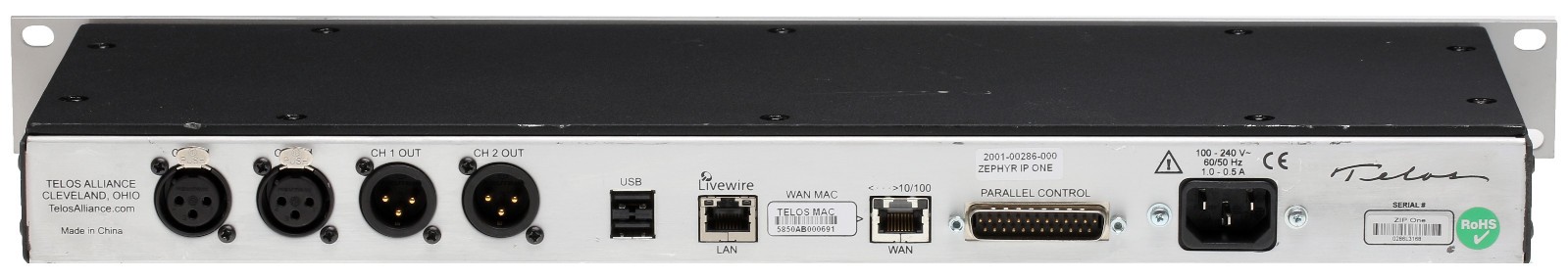 Telos Z/IP ONE Remote Studio Codec Audio Over IP Internet Transmission Endpoint