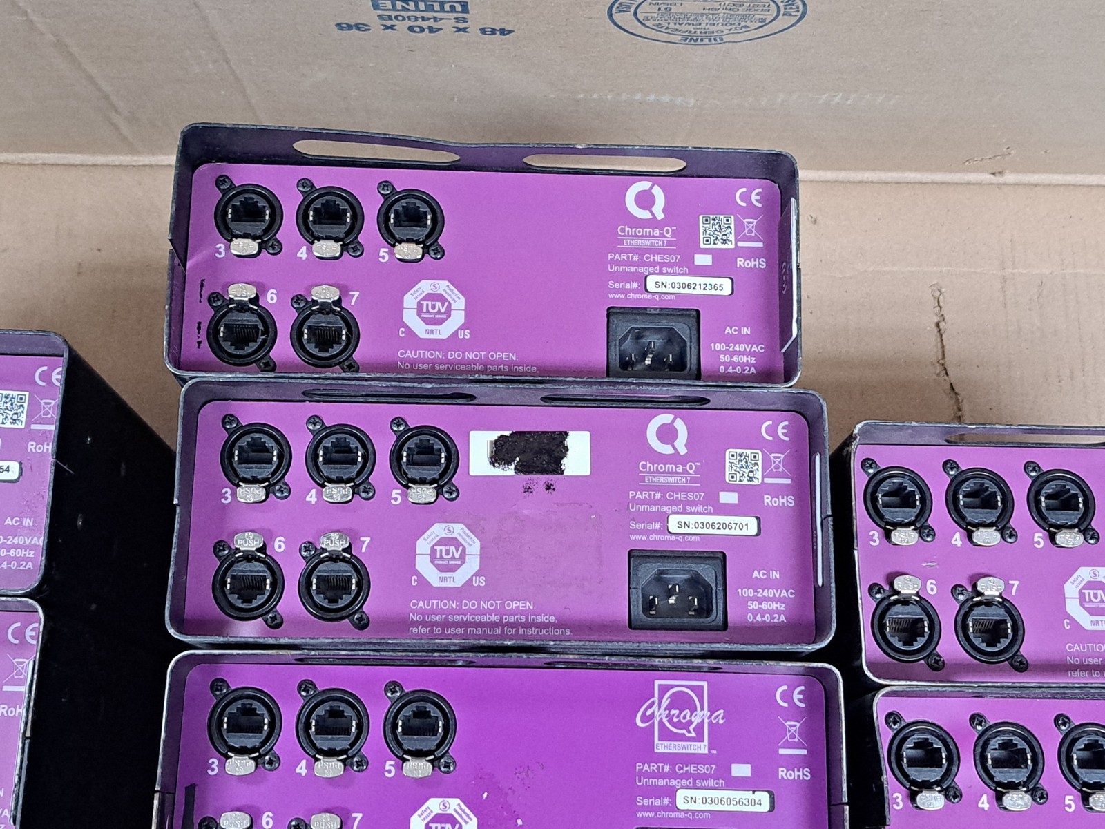 Chroma-Q CHES07 7 Port EtherSwitch 10/100/1000 Ethercon Network Switch Magic Box