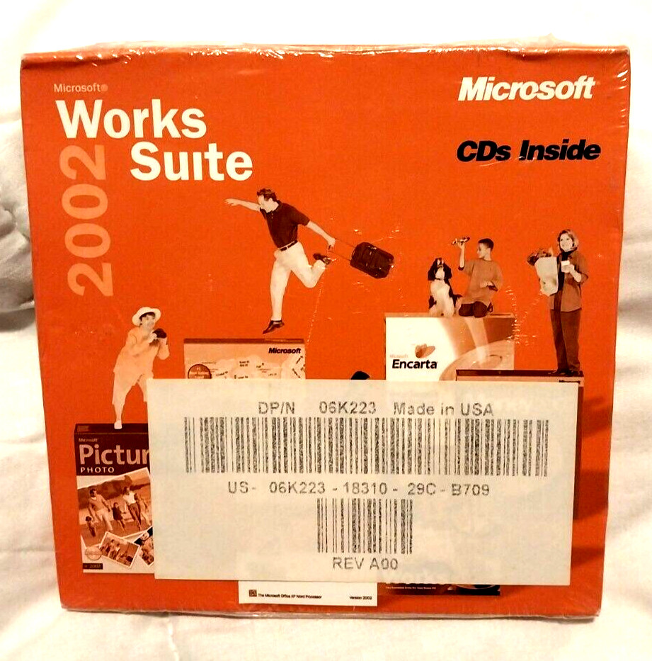 Microsoft Works Suite 2002 - New & w/ Product Key - New!