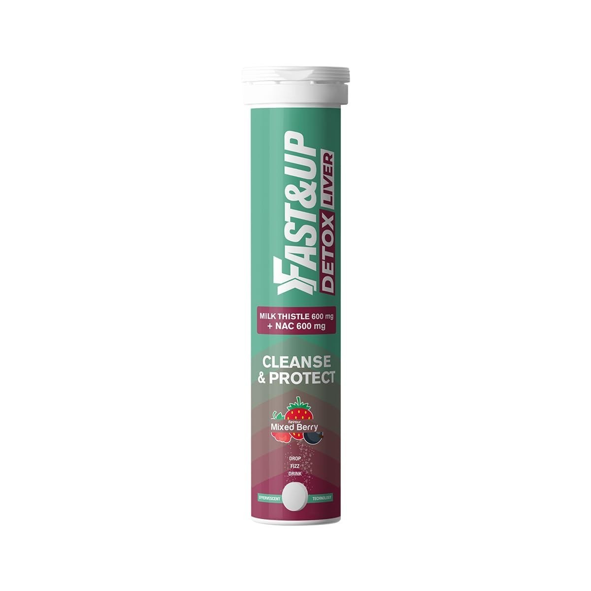 Fast&Up Liver Detox Daily Liver Cleanser Drink 20 Tablets Mixed Berry Flavour