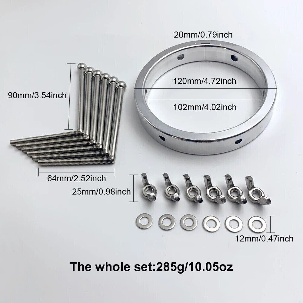 BDSM Chastity Adjustable Speculum Stainless Steel Dilator Expander Spreader Ring