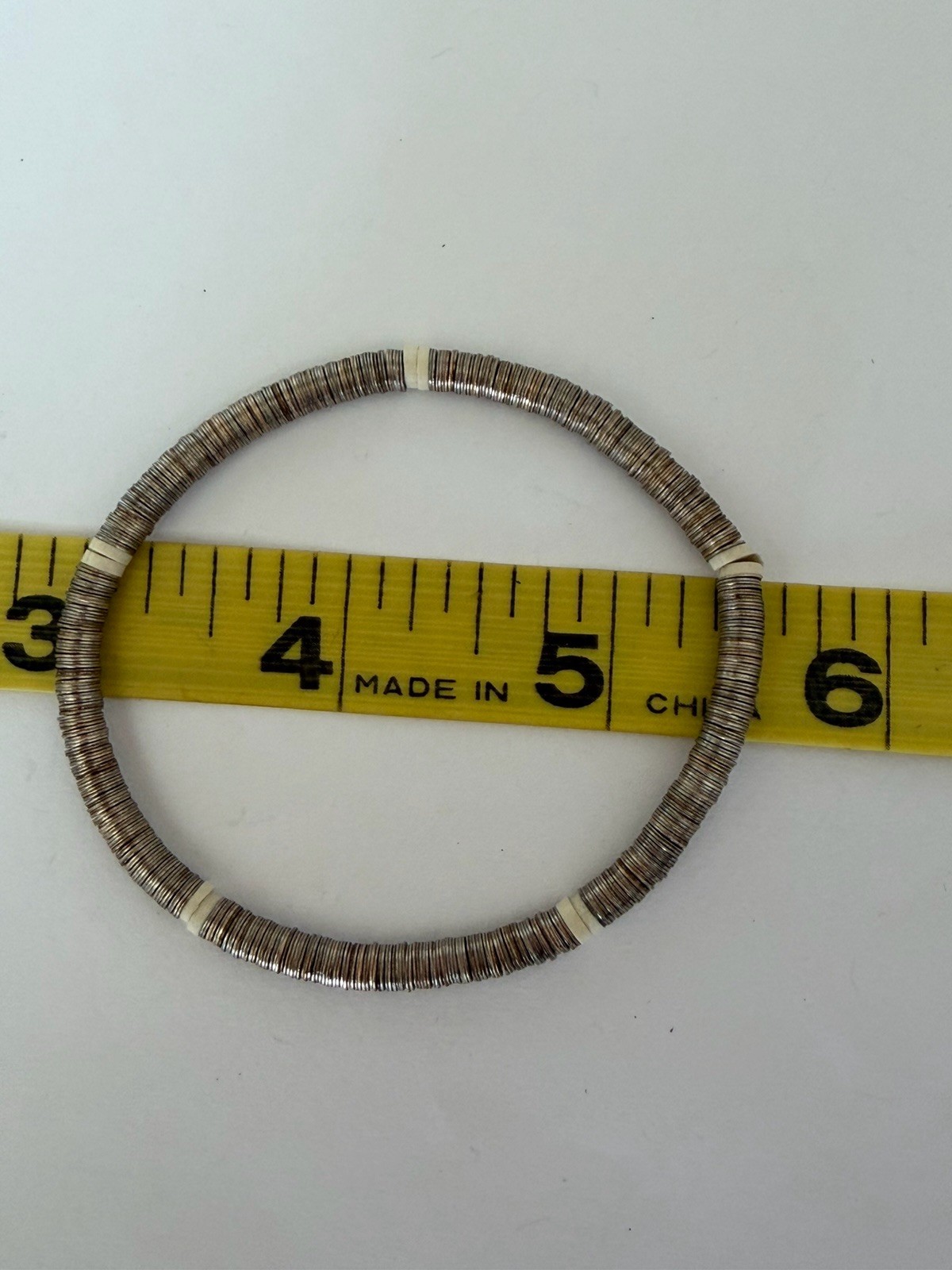 Beautiful Unique Tiny Discs Beaded Elastic Bracelet B5