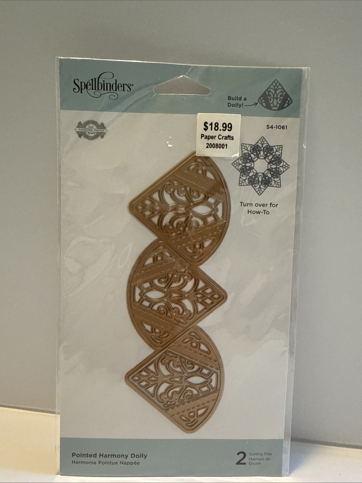 Spellbinders Pointed Harmony Doily metal die 2 pc S4-1061 Art Design Card Sign