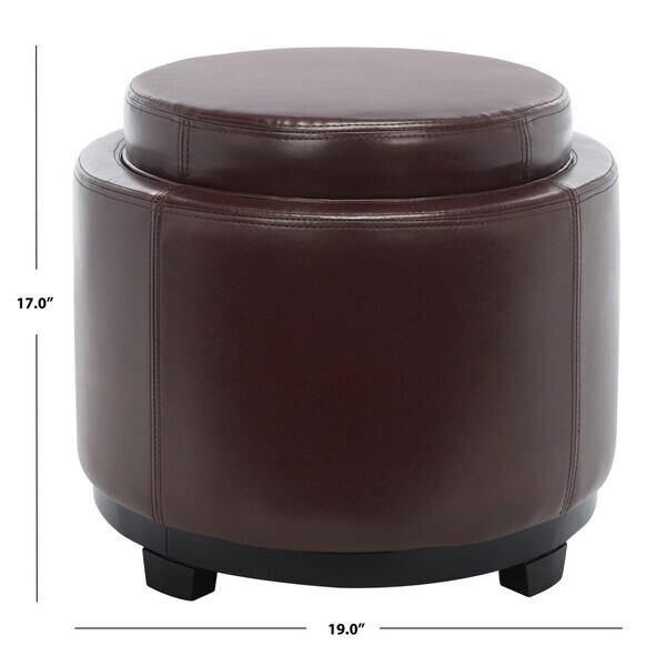 Safavieh ROUND STORAGE OTTOMAN, Reduced Price 2172746171 HUD4045C