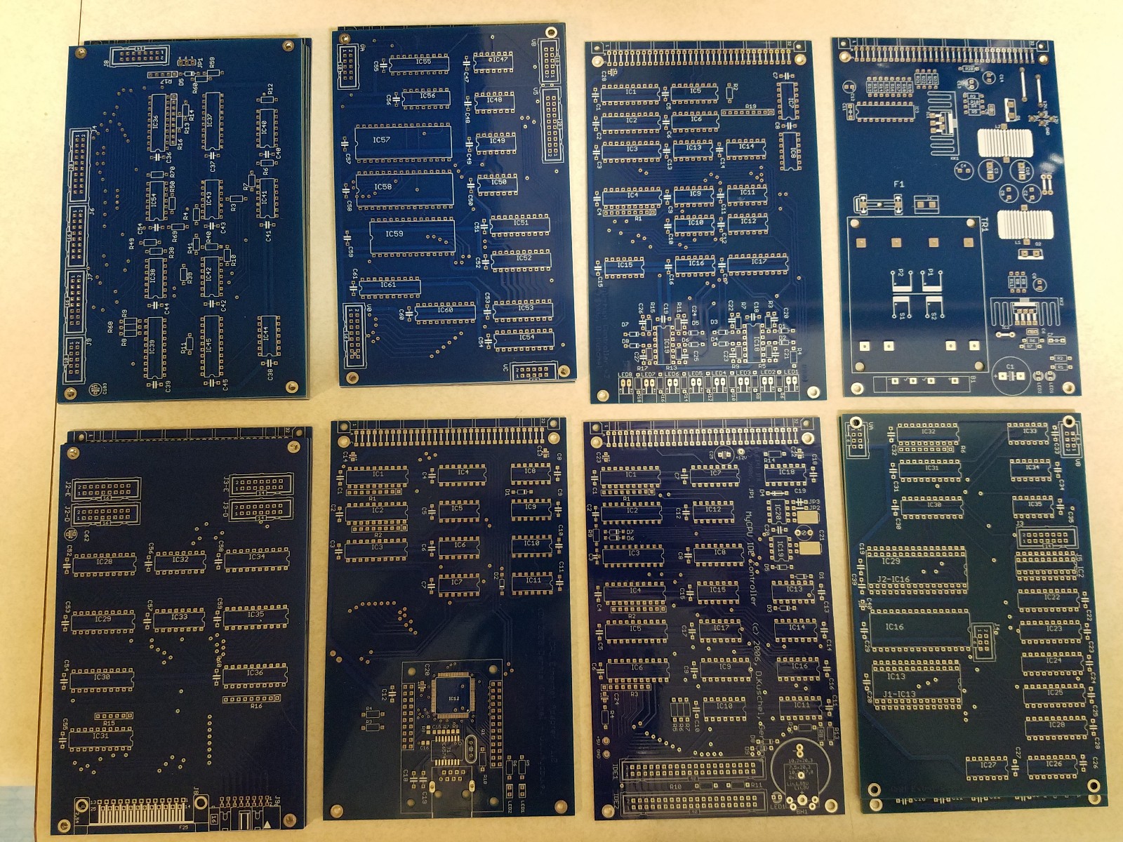 MyCPU Complete Board Set, by Dennis Kuschel, DIY Hardware Project, PCB Only