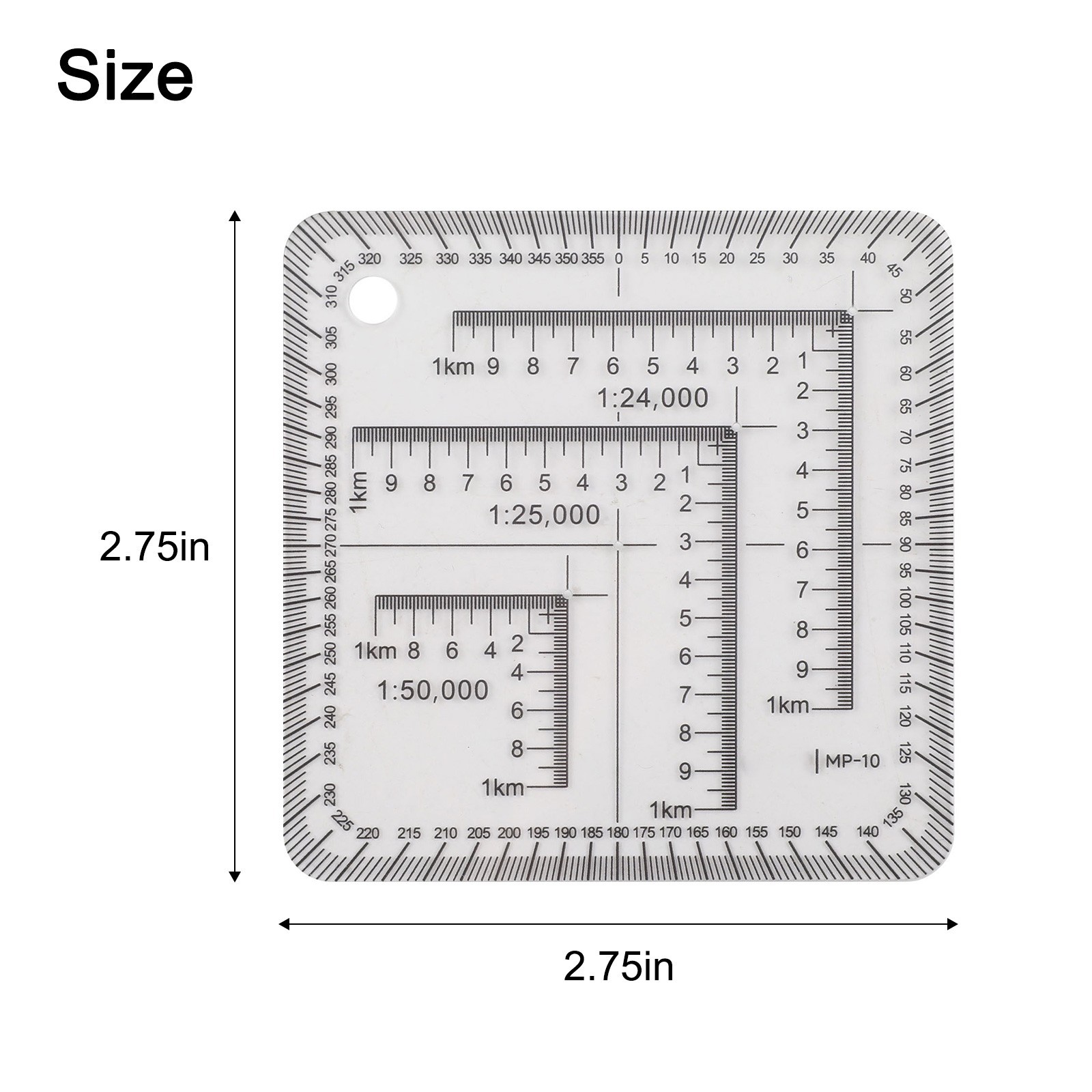7cm Multi Coordinate Ruler for Practical Use in Engineering and Geography