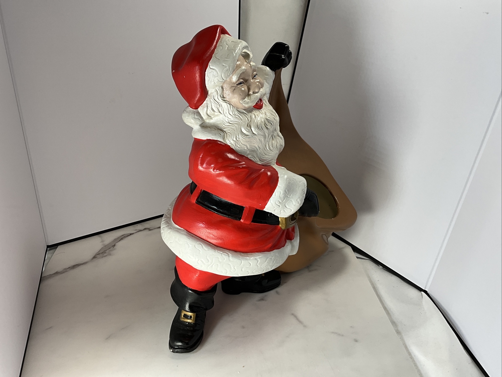 Vintage 1970 Byron Ceramic Santa Planter