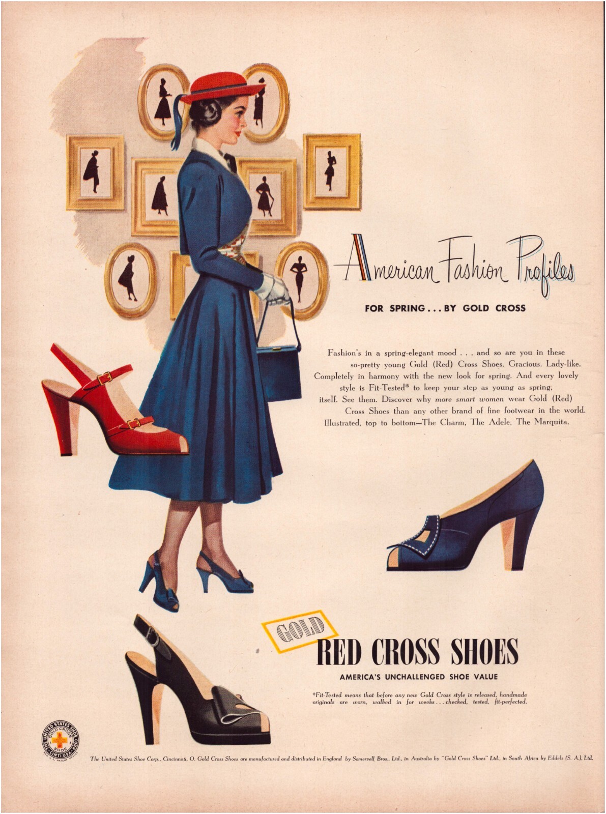 Red Cross Shoes 1948 Print Ad Full Page 10.5 x 13.5
