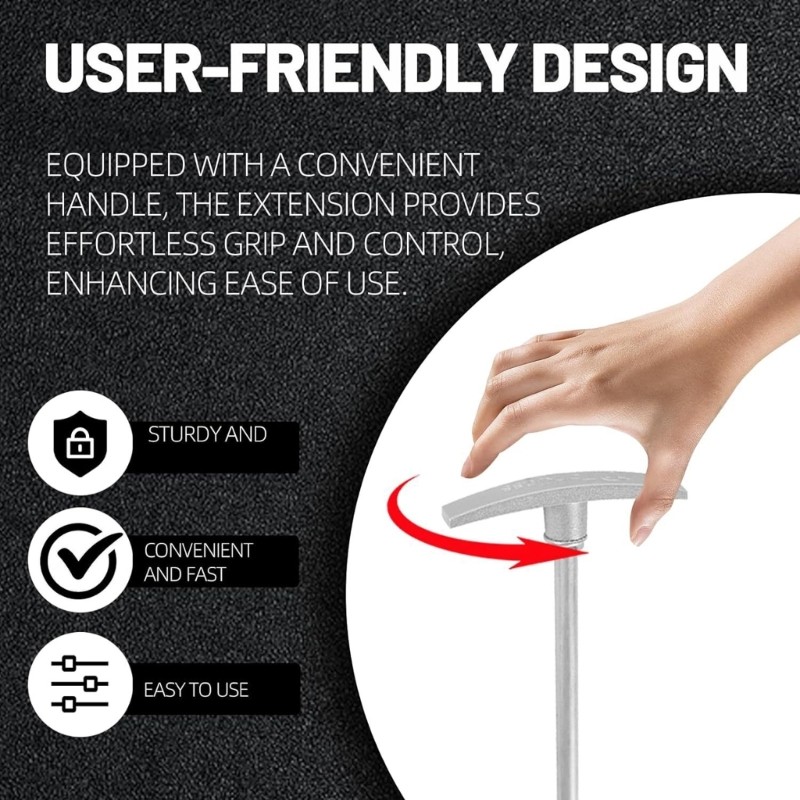 Dump Valves Handle Kit, Metal Extension Rods for Simplified Waste Flow Control