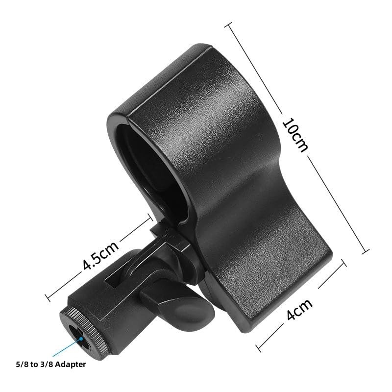 CCeCCe 2 Pack Microphone Clip Holder Mic Stand Clips Replacement with 5/8" 3/...