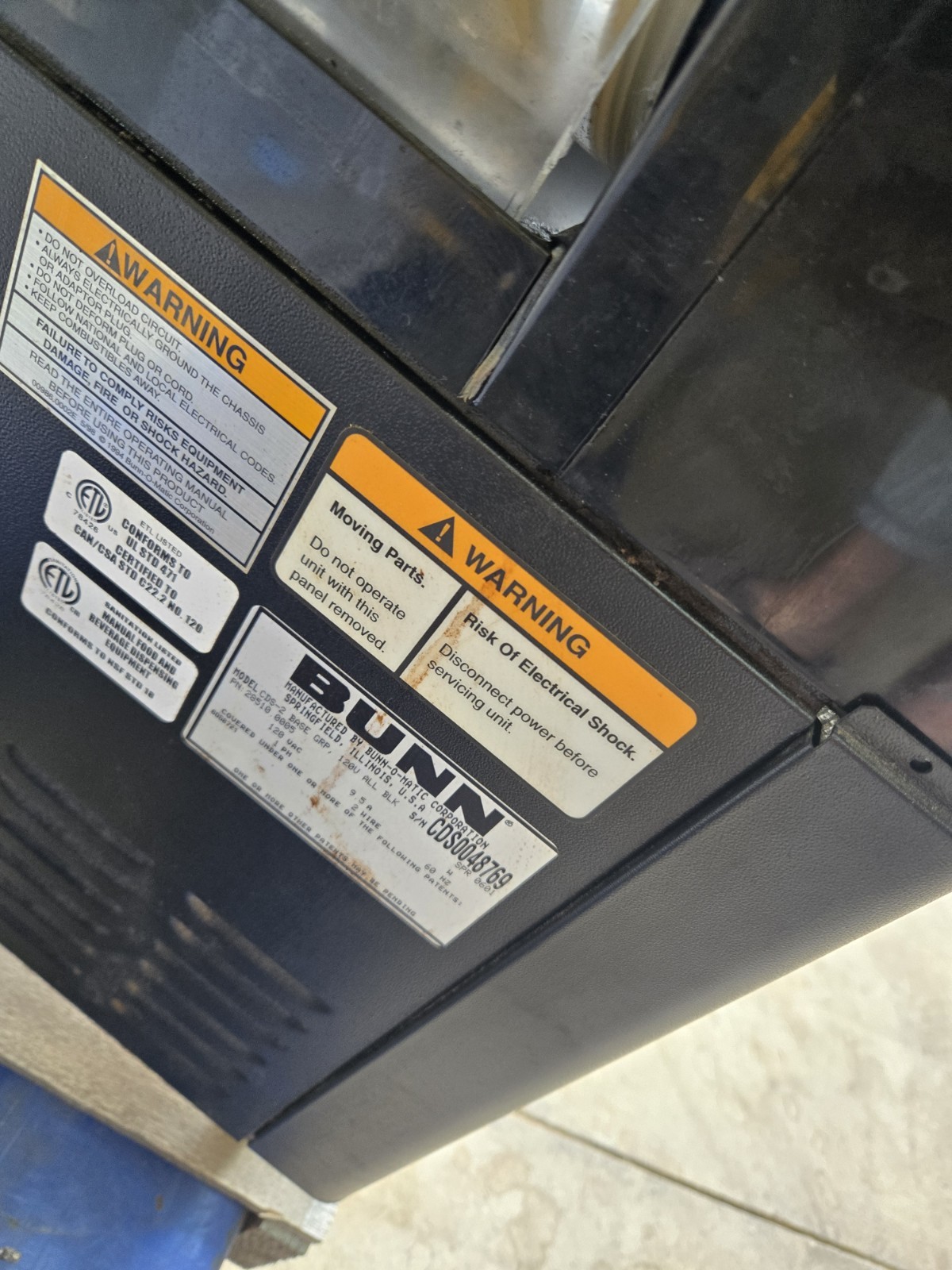 Bunn CDS-2 Gourmet Machine 2 Barrel 6 Gallon - FREE FREIGHT