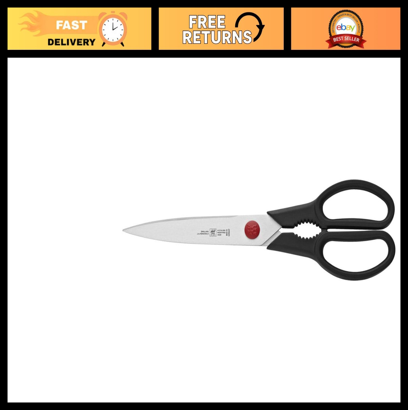 Multi-Purpose Kitchen Shears 23cm - Heavy Duty, Sharp Blades, Easy Grip