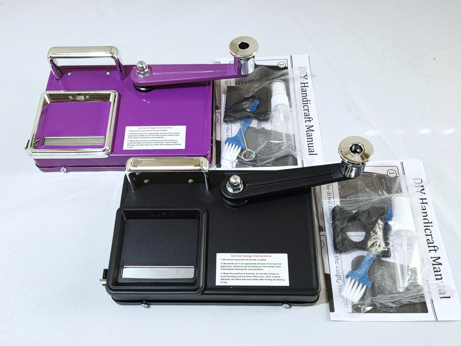 2 - Metal Cigarette Rolling Machines, Gloss Purple & Matte Black